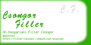 csongor filler business card